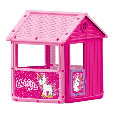 Dohany Casuta de joaca pentru copii dolu unicorn roz 125x100x104 cm
