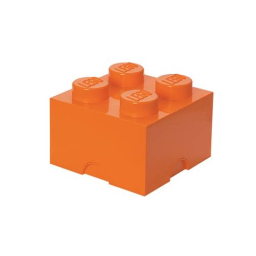 Cutie depozitare lego 2x2 portocaliu