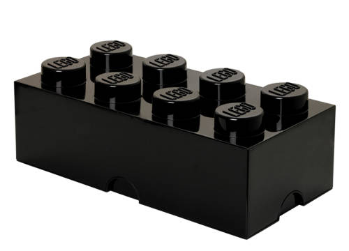 Cutie depozitare lego 2x4 negru