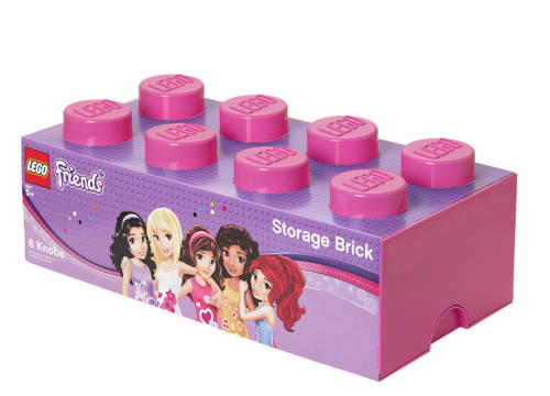 Cutie depozitare lego friends 2x4 roz