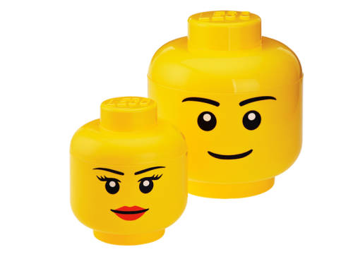 Cutie depozitare s cap minifigurina lego fata