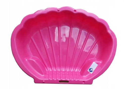 Cutie ladita de nisip sau apa tip scoica pentru fetite 108 x 80 cm roz