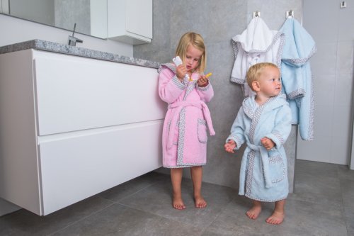 Halat de baie pentru copii roz 8692 (1.5-2 ani)