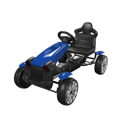 Byox Kart cu pedale si roti din cauciuc eva matador blue