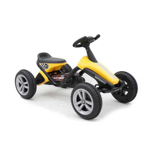 Byox Kart cu pedale si roti din plastic go kart dakar yellow