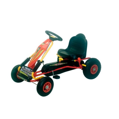 Nichiduta Kart cu pedale si roti gonflabile racing car red