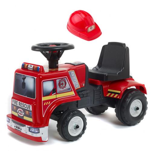 Falk Masina de pompieri fara pedale baby fire rescue cu casca de protectie