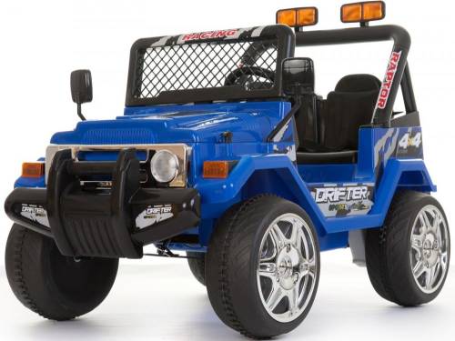 Nichiduta Masinuta electrica 12v cu roti din cauciuc drifter jeep 4x4 blue