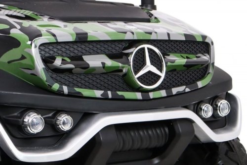 Mercedes-benz Masinuta electrica cu scaun de piele mercedes unimog paint army