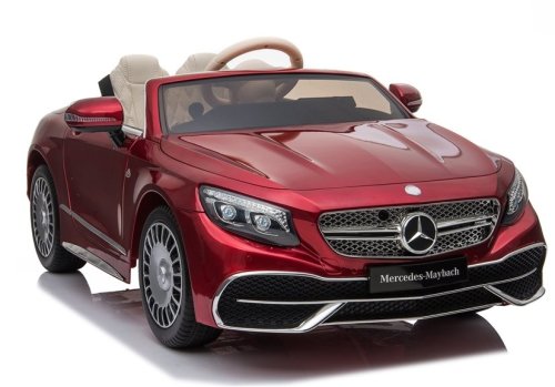 Mercedes-benz Masinuta electrica cu scaun de piele si roti eva mercedes maybach s650 paint red