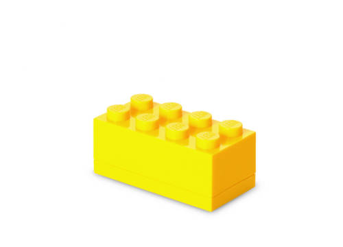 Mini cutie depozitare lego 2x4 galben