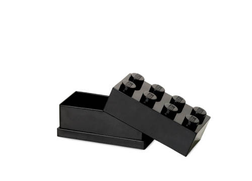 Mini cutie depozitare lego 2x4 negru