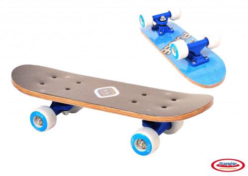 Mini skateboard albastru 43 cm