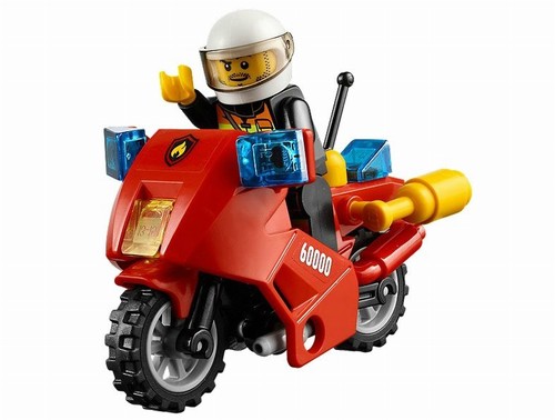 Motocicleta de pompieri lego