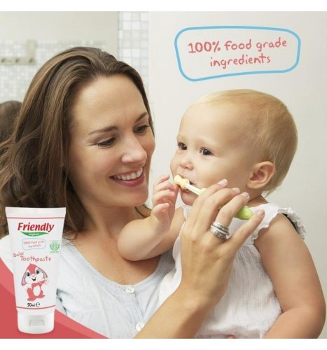 Pasta de dinti pentru copii cu aroma de zmeura 50 ml friendly organic