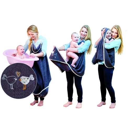 Babymatex Prosop de baie pentru bebelus si mama maxiplus grey