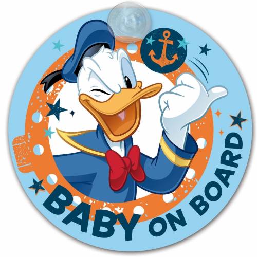 Semn de avertizare baby on board donald duck disney eurasia 25030
