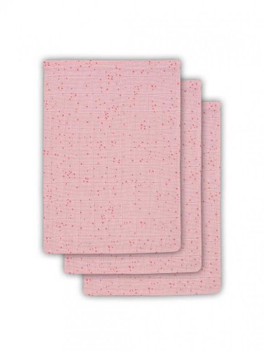 Set 3 manusi hidrofile jollein mini dots 15x20 cm roz