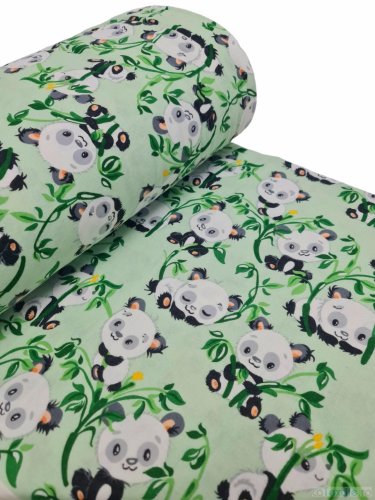 Set 3 scutece multifunctionale din finet 75x75 cm kreis panda verde