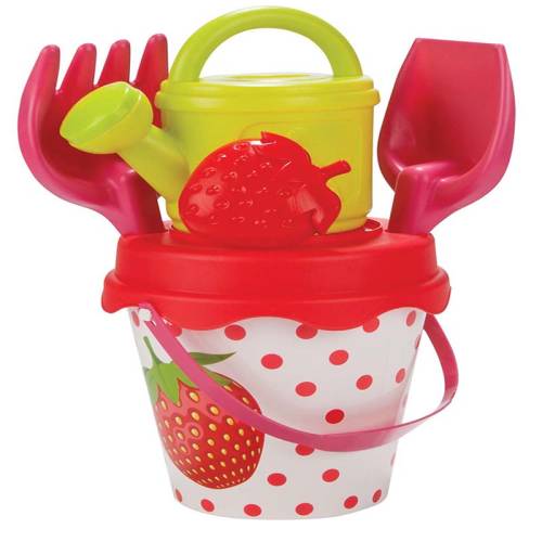 Pilsan Set galetusa si forme pentru nisip sweety bucket strawberry