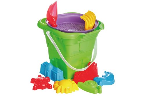 Burak Toys Set jucarie castel pentru nisip, grebla, lopatica si diverse accesorii pentru copii multicolor