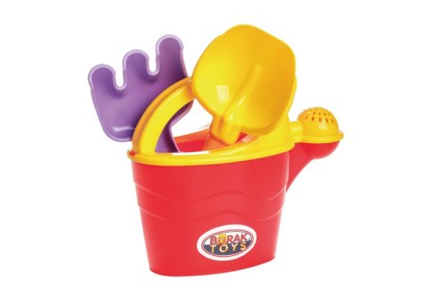 Burak Toys Set jucarie pentru nisip stropitoare, grebla si lopatica pentru copii multicolor