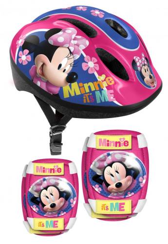 Set protectie 3piese casca ,genunchiere si cotiere stamp combo minnie