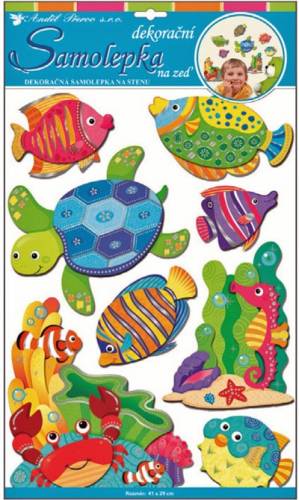 Andel Prerov Sticker de perete 3d room decor animale din ocean 50x30 cm