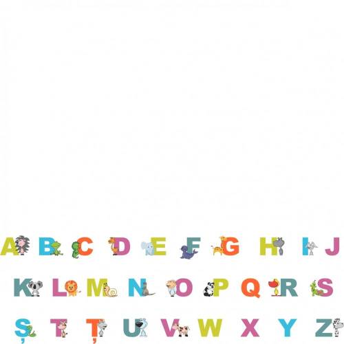 Sticker perete copii alfabet 120 x 100 cm