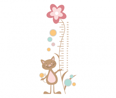 Tiparo Sticker perete copii cat with flower 80 x 190 cm