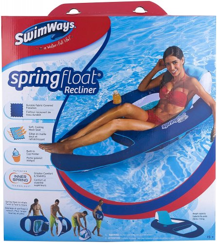 Spin Master Swimways sezlong plutitor recliner cu spatar si suport pahare