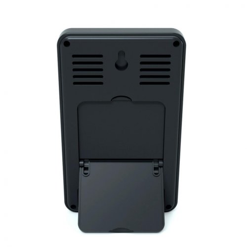 Termometru si higrometru digital airbi frame de camera ceas cu alarma si suport expandabil negru bi1050
