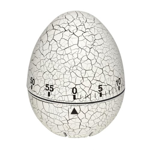 Tfa Timer analog pentru bucatarie din otel inoxidabil egg alb