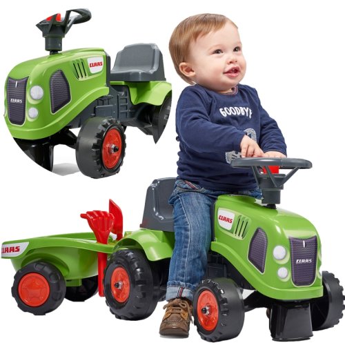 Tractor baby claas green cu remorca