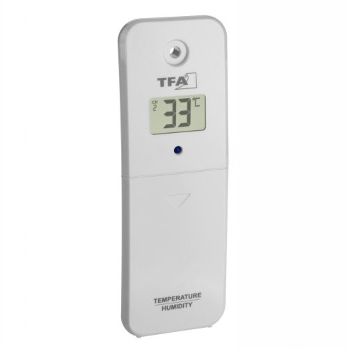 Tfa Transmitator wireless digital pentru temperatura si umiditate afisaj lcd alb compatibil marbella