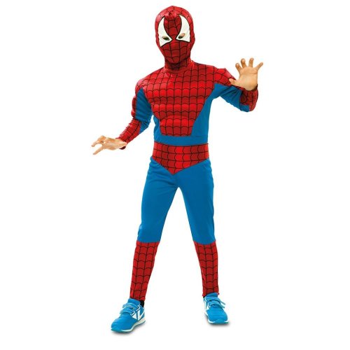 Costum amazing spiderman cu muschi pentru copii 110 - 120 cm 6-8 ani