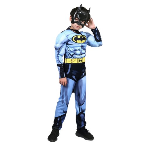 Costum cu muschi batman pentru baieti 128 - 140 cm 7-9 ani