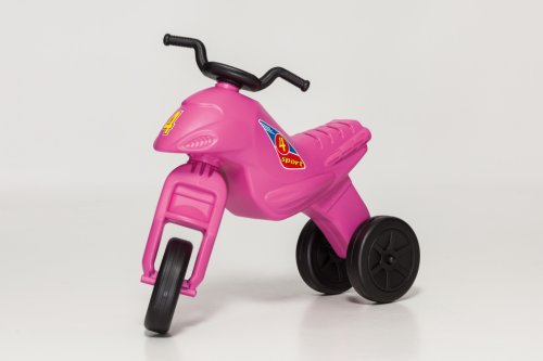 Motocicleta copii cu trei roti fara pedale, mare, culoarea magenta