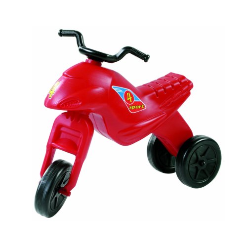 Motocicleta copii cu trei roti fara pedale, mare, culoarea rosie