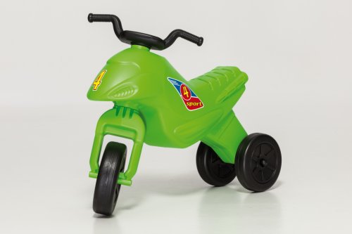 Motocicleta copii cu trei roti fara pedale, mediu, culoarea verde mar